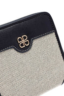 Women's Navy Blue Patterned Wallet | Derimod Women's Navy Blue Patterned Wallet | Derimod