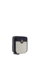 Women's Navy Blue Patterned Wallet | Derimod Women's Navy Blue Patterned Wallet | Derimod