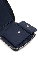 Women's Navy Blue Patterned Wallet | Derimod Women's Navy Blue Patterned Wallet | Derimod
