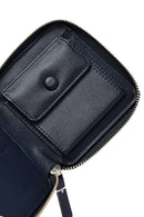 Women's Navy Blue Patterned Wallet | Derimod Women's Navy Blue Patterned Wallet | Derimod