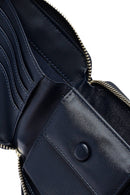 Women's Navy Blue Patterned Wallet | Derimod Women's Navy Blue Patterned Wallet | Derimod