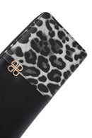 Kadın Siyah Leopar Cüzdan | Derimod Kadın Siyah Leopar Cüzdan | Derimod