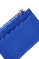 Women's Blue Printed Wallet | Derimod Women's Blue Printed Wallet | Derimod
