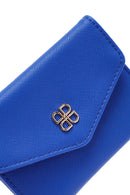 Women's Blue Printed Wallet | Derimod Women's Blue Printed Wallet | Derimod