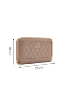Women's Mink Quilted Wallet | Derimod Women's Mink Quilted Wallet | Derimod