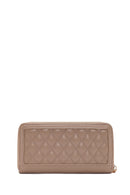 Women's Mink Quilted Wallet | Derimod Women's Mink Quilted Wallet | Derimod