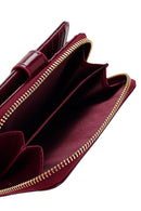 Women's Burgundy Patent Leather Wallet | Derimod Women's Burgundy Patent Leather Wallet | Derimod