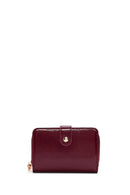 Women's Burgundy Patent Leather Wallet | Derimod Women's Burgundy Patent Leather Wallet | Derimod