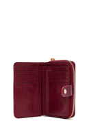Women's Burgundy Patent Leather Wallet | Derimod Women's Burgundy Patent Leather Wallet | Derimod