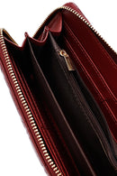 Women's Claret Red Printed Wallet | Derimod Women's Claret Red Printed Wallet | Derimod