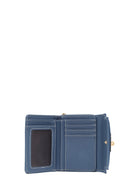 Women's Blue Printed Wallet | Derimod Women's Blue Printed Wallet | Derimod