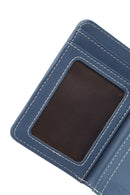 Women's Blue Printed Wallet | Derimod Women's Blue Printed Wallet | Derimod