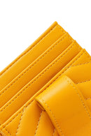Woman Yellow Quilted Card Holder | Derimod Woman Yellow Quilted Card Holder | Derimod