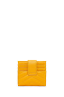 Woman Yellow Quilted Card Holder | Derimod Woman Yellow Quilted Card Holder | Derimod