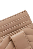 Woman Mink Quilted Card Holder | Derimod Woman Mink Quilted Card Holder | Derimod