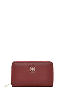 Kadın Bordo Baskılı Cüzdan | Derimod Kadın Bordo Baskılı Cüzdan | Derimod