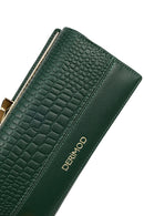 Women's Green Crocodile Patterned Wallet | Derimod Women's Green Crocodile Patterned Wallet | Derimod
