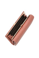 Kadın Pudra Kroko Desenli Cüzdan | Derimod Kadın Pudra Kroko Desenli Cüzdan | Derimod