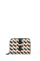 Woman Green Printed Wallet | Derimod Woman Green Printed Wallet | Derimod