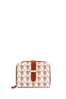 Woman Beige Printed Wallet | Derimod Woman Beige Printed Wallet | Derimod