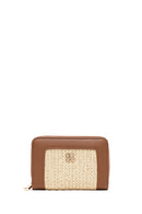 Kadın Taba Örgülü Cüzdan | Derimod Kadın Taba Örgülü Cüzdan | Derimod