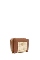 Kadın Taba Örgülü Cüzdan | Derimod Kadın Taba Örgülü Cüzdan | Derimod