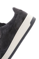 Men's Anthracite Suede Leather Sneaker | Derimod Men's Anthracite Suede Leather Sneaker | Derimod