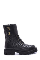 Women's Leather Quilted Boots | Derimod Women's Leather Quilted Boots | Derimod