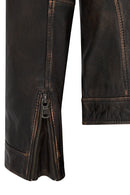 Kobe Men's Bronze Leather Jacket | Derimod Kobe Men's Bronze Leather Jacket | Derimod