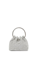 Kadın Gümüş Uzun Zincir Askılı Taşlı Mini Abiye Kol Çantası | Derimod Kadın Gümüş Uzun Zincir Askılı Taşlı Mini Abiye Kol Çantası | Derimod