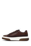 Male Brown Lace-Up Thick-Soled Leather Sneaker | Derimod Male Brown Lace-Up Thick-Soled Leather Sneaker | Derimod