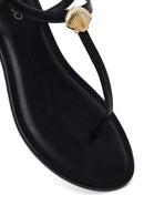 Woman Black Flip-Flop Sandal | Derimod Woman Black Flip-Flop Sandal | Derimod
