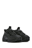 Caterpillar Men's Black Intruder Max Chunky Sole Lace-Up Suede Leather Sneaker | Derimod Caterpillar Men's Black Intruder Max Chunky Sole Lace-Up Suede Leather Sneaker | Derimod