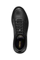 Geox Men's Black Spherica Lace-up Leather Sneaker | Derimod Geox Men's Black Spherica Lace-up Leather Sneaker | Derimod