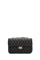 Women Black Long Strap Quilted Shoulder Bag | Derimod Women Black Long Strap Quilted Shoulder Bag | Derimod