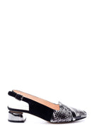 Women's Snakeskin Patterned Metal Heel Detailed Shoes | Derimod Women's Snakeskin Patterned Metal Heel Detailed Shoes | Derimod