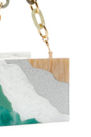 Women's Green Long Chain Strap Mini Box Bag | Derimod Women's Green Long Chain Strap Mini Box Bag | Derimod