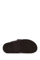 Woman Brown Open-Back Suede Slipper | Derimod Woman Brown Open-Back Suede Slipper | Derimod