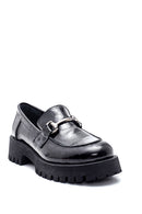 Women's Leather Patent Leather Buckle Loafer | Derimod Women's Leather Patent Leather Buckle Loafer | Derimod
