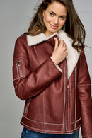 Amanda Kadın Deri Ceket | Derimod Amanda Kadın Deri Ceket | Derimod