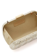 Kadın Altın Taşlı Abiye Mini Kutu Çanta | Derimod Kadın Altın Taşlı Abiye Mini Kutu Çanta | Derimod