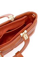 Kadın Turuncu Uzun Askılı Kapitone Mini Kol Çantası | Derimod Kadın Turuncu Uzun Askılı Kapitone Mini Kol Çantası | Derimod