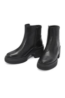 Geox Women's Black Spherica Thick Heel Zippered Leather Boots | Derimod Geox Women's Black Spherica Thick Heel Zippered Leather Boots | Derimod