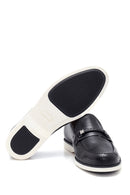 Men's Black Leather Perforated Casual Loafer | Derimod Men's Black Leather Perforated Casual Loafer | Derimod