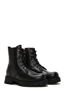 Women's Black Leather Thick Soled Boots | Derimod Women's Black Leather Thick Soled Boots | Derimod