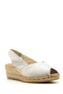 Kadın Dolgu Topuklu Burnu Açık Espadril Ayakkabı | Derimod Kadın Dolgu Topuklu Burnu Açık Espadril Ayakkabı | Derimod