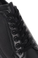 Erkek Siyah Bağcıklı Deri Sneaker | Derimod Erkek Siyah Bağcıklı Deri Sneaker | Derimod