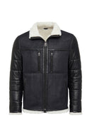 Zermatt Men's Black Teddy Coat | Derimod Zermatt Men's Black Teddy Coat | Derimod