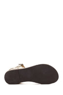 Women's Beige Ankle Strap Leather Bodrum Sandals | Derimod Women's Beige Ankle Strap Leather Bodrum Sandals | Derimod