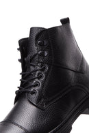 Men's Black Leather Flat Boots | Derimod Men's Black Leather Flat Boots | Derimod